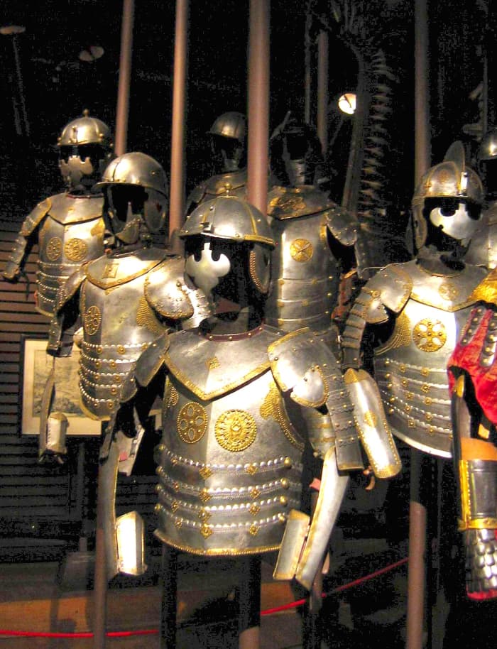 Armor of Zbroje husarskie (Winged Hussars) in the Polish Army Museum, Warsaw