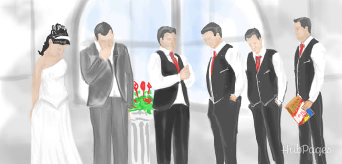 At the wedding, pretend to have forgotten the ring, then break out a box of Cracker Jack with the bride's ring as its prize!