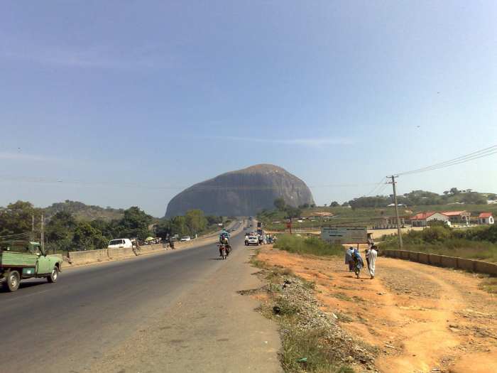Zuma rock near Nigeria's capital Abuja. Photo by markhillary and shown using Creative Commons Attribution 2.0 License.