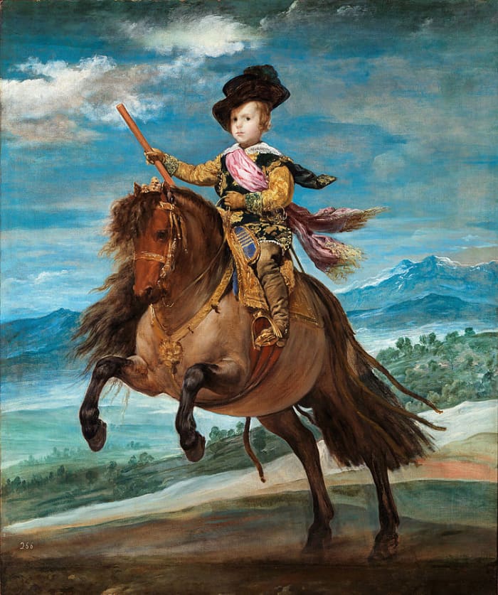 Prince Baltasar Carlos, Equestrian - 1634-35 by Velazquez in the Prado Museum