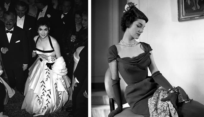 Fabulous fashionable clothes designs of the 1950s women. Chic, elegant, and sophisticated fashion design.