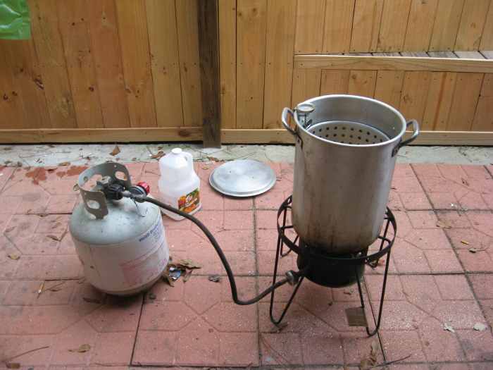You can make a Low Country Boil with a big pot and a gas cooker.