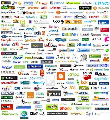 This aggregation of Web 2.0 logos has been floating aound the intrnet today. Most of these companies are unknown. The question becomes, how much that is on the Web we do not know, maybe, some are making les profit because there are so many, or not