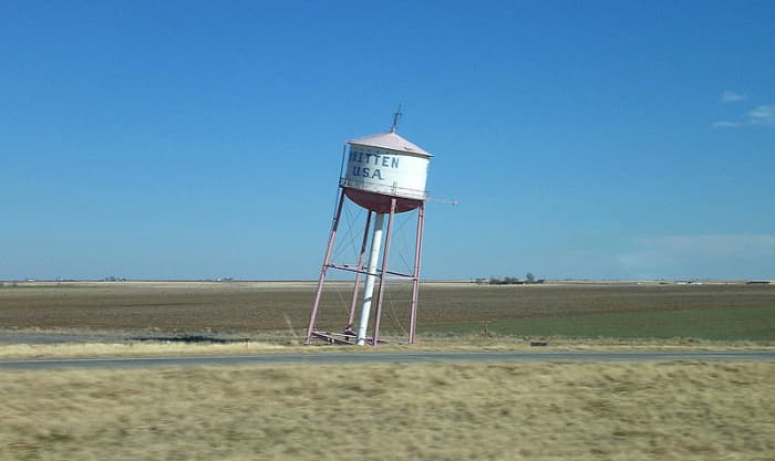 The leaning water tower in Britten, Texas was built this way, a gimmick to draw travelers into the nearby restaurant.
