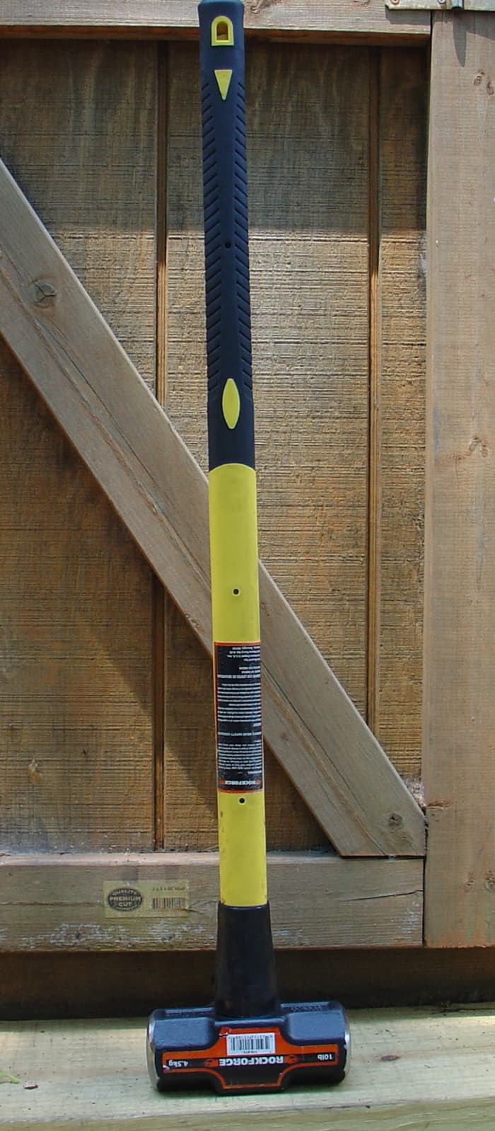 This was the 10-pound hammer; I really like the design. Much better than the wooden handles I used as a teen!