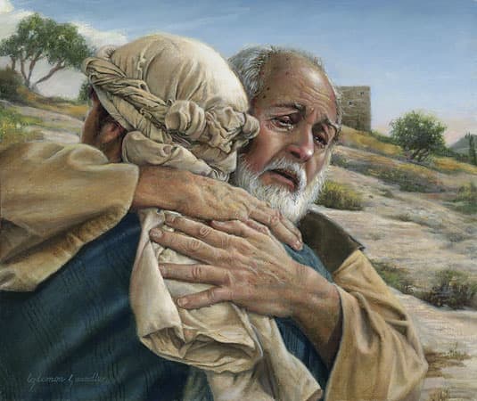 Bring forth the best robe and put it on him; and put a ring on his hand and shoes on his feet and bring hither the fatted calf and kill it and let us eat and be merry...