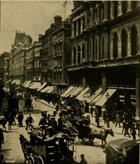 Cheapside, London. The name derives from an old word for market place. The area was then renowned for its shops - streets branching off of the main street were named Bread, Poultry, etc after the goods sold on them