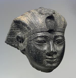 Amenhotep II, sixth King of Dynasty 18, and son of corregent of Thutmosis III. He preserved hegemony over most of Nubia and Levant, of those military campaigns initiated by Thustmosis III