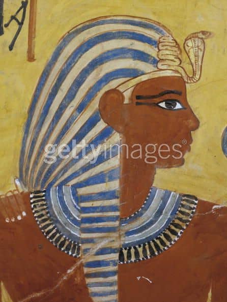 Mural painting of Adoration of the gods in the tomb of of Thutmosis IV, in the Egypt, Thebes, Luxor, Valley of the Kings