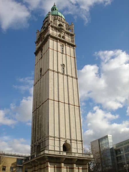 Queen's Tower, one of the few remaining landmarks from City and Guilds College as it was in Guy's day. Image courtesy Wikimedia Commons.