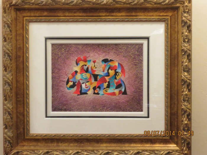 "OFFICER'S CELEBRATION", ANATOLE KRASNYANSKY, Acrylic and watercolor on handmade Japanese paper (2008) - 201301- Norwegian Epic
