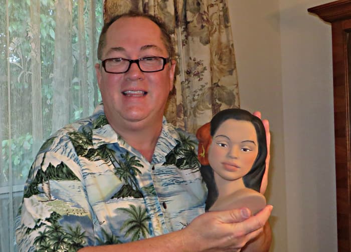 She really makes a beautiful statement, and this one of a kind bust is a great find. These older Hawaiian Holland type molds are become very rare these days as more people are starting to collect these items for their collections.