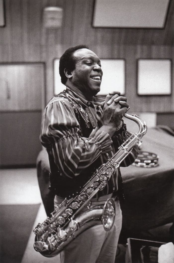 King Curtis at an Aretha Franklin recording Session in either New York or Los Angeles. He was killed by being stabbed whilst trying to stop a fight between two Puerto Rican men. .