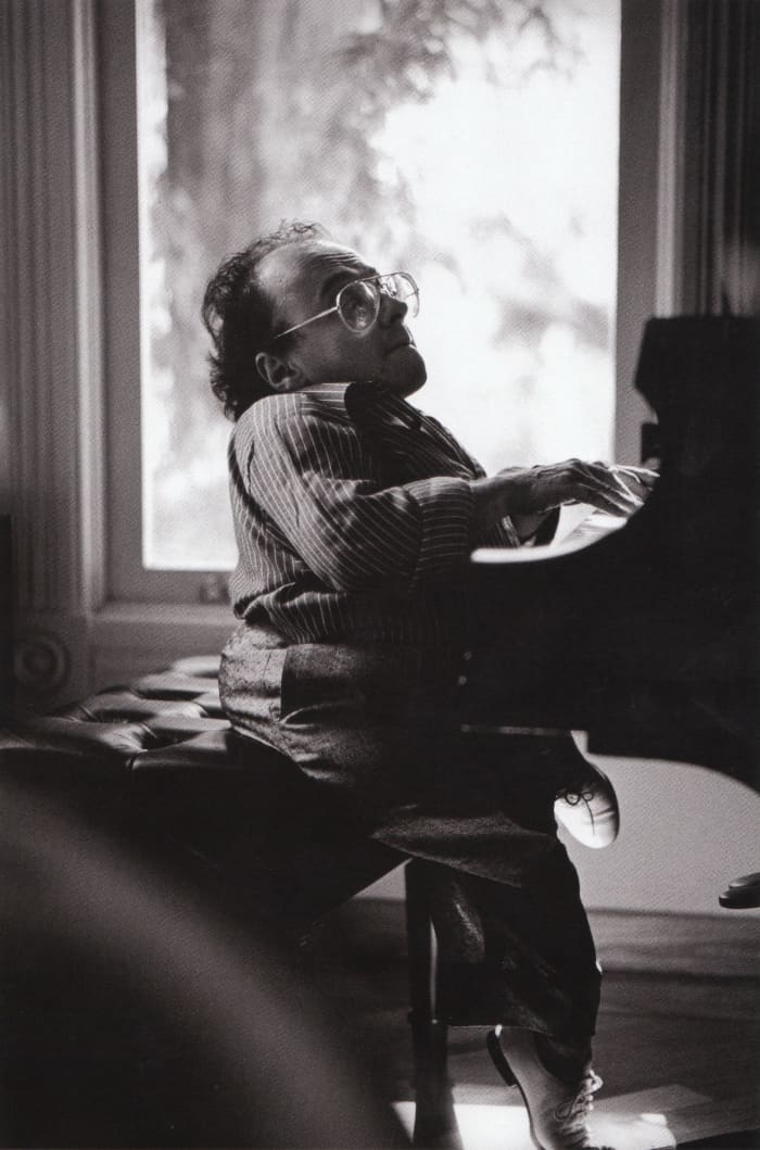 Michel Petruciani at Ken Schuberts house in the late 1980s. Michel was dwarf and an incredible piano player. He accessed the pedals by placing blocks on them.