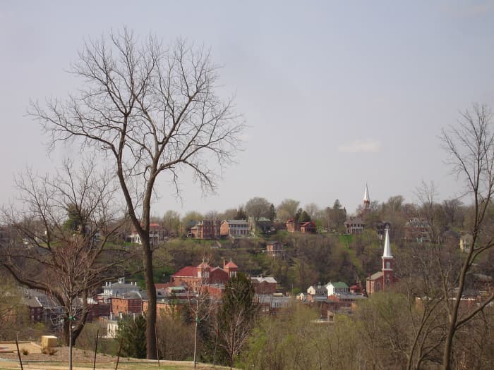 View of Galena Historic District from the Ulysses S. Grant Home, downtown Galena, Illinois, USA. U.S. National Register of Historic Places. View of Galena Historic District from the Ulysses S. Grant Home, downtown Galena, Illinois, USA. U.S. National