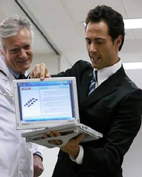 Pharmaceutical sales representatives frequently present power point presentations and using other apps, give doctors a thorough working overview, of how their companies products assist those doctors in helping their patients.