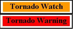 Tornado Whatches and Warning are designed to alert the public to the potentioal for stroms that may give rise to tornados