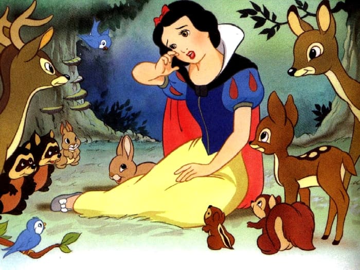 A scene from Disney Classic Animated Film: Snow White and the seven dwarfs.
