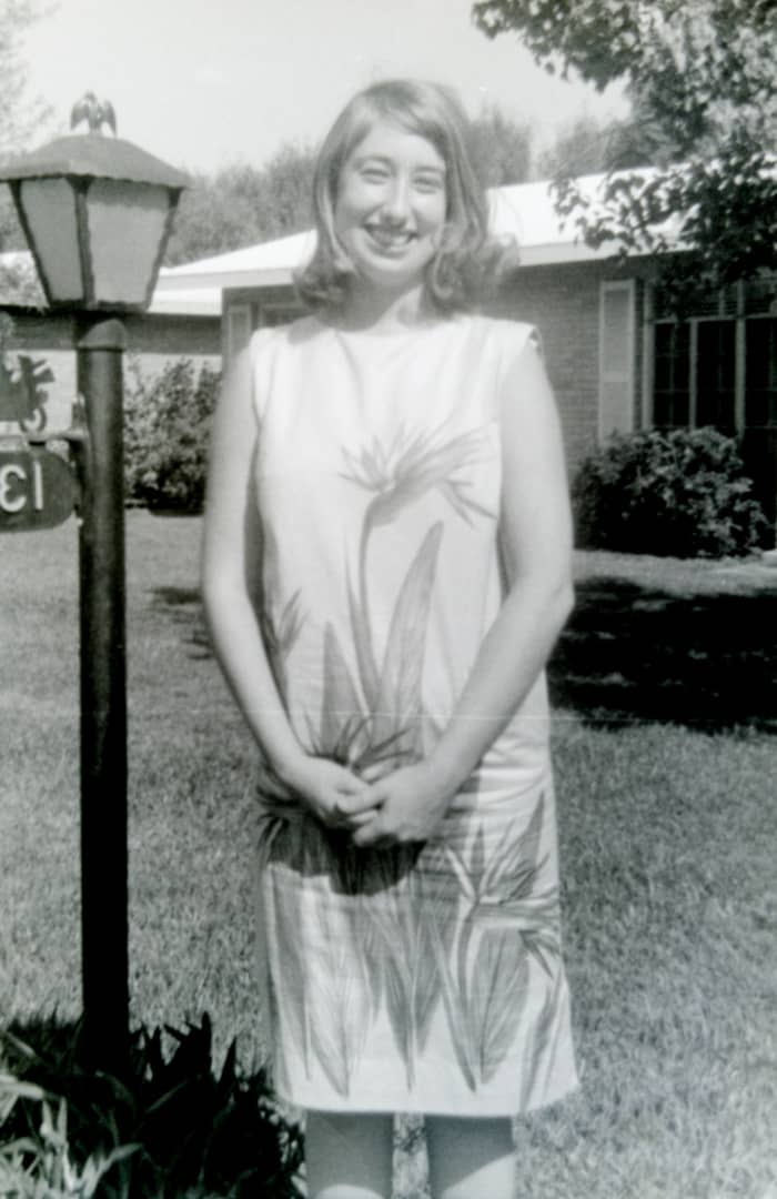 My good friend Ella. In later years, she became my maid of honor at our wedding. She permitted me to use this photo that I took during our high school years.