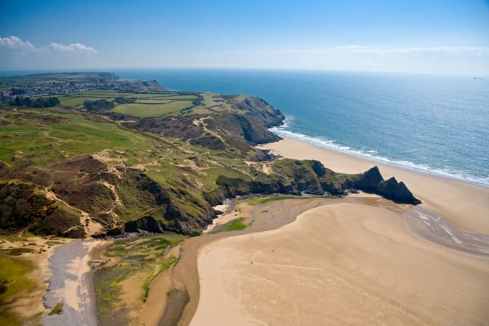 Swansea Bay - Svein's Ey or Svein's Isle, named after when Svein 'Forkbeard' put in here to have his ship seen to on his way around the British coast