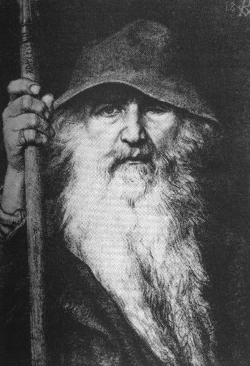 ...And as The Wanderer with wide-brimmed hat and long cloak. Be careful how you talk to him you don't know...