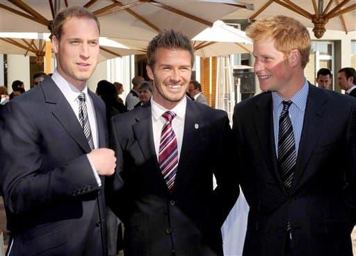 Princes William and Harry, accompanied by footballing legend and icon David Beckham; all Rolex owners and wearers.