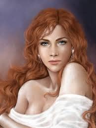 The Irish Banshee is most often depicted here in Co. Kerry as being a lady with flowing red hair, pale skin and piercing eyes.