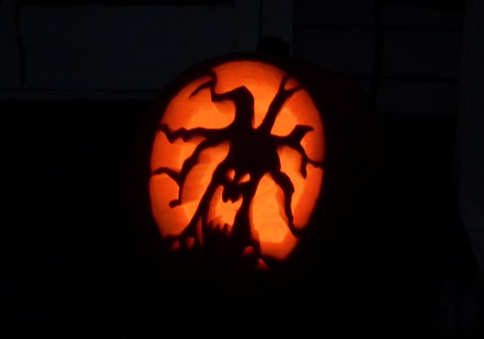 Jack-o-lantern designs are no longer just faces. Spooky Halloween scenes are commonly found carved into pumpkins.