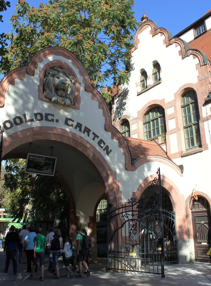 The old entrance to Leipzig Zoo, built more than 100 years ago, and still in use today.
