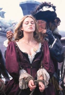 Keira Knightley as Elizabeth Swann fromElizabeth Swann from The Pirates of the Caribbean: The Curses of the Black Pearl