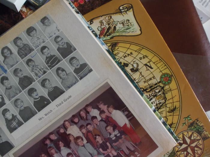 I took photographs of photographs that were in magnetic photo albums and ordered prints from Snapfish and Shutterfly.
