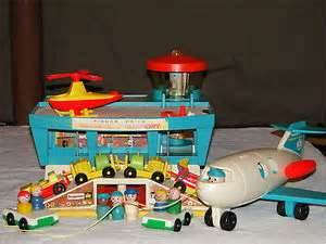 The airport, equipped with its own airplane, helicopter, baggage claim cars, people, and luggage
