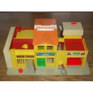 The village- fire station, police station, post office, movie theater, garage,and barbershop, all in one!
