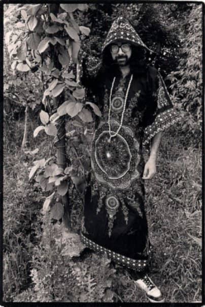 Bard of Ely as photographed at home wearing a very long kaftan. Photo by Steve Lane.