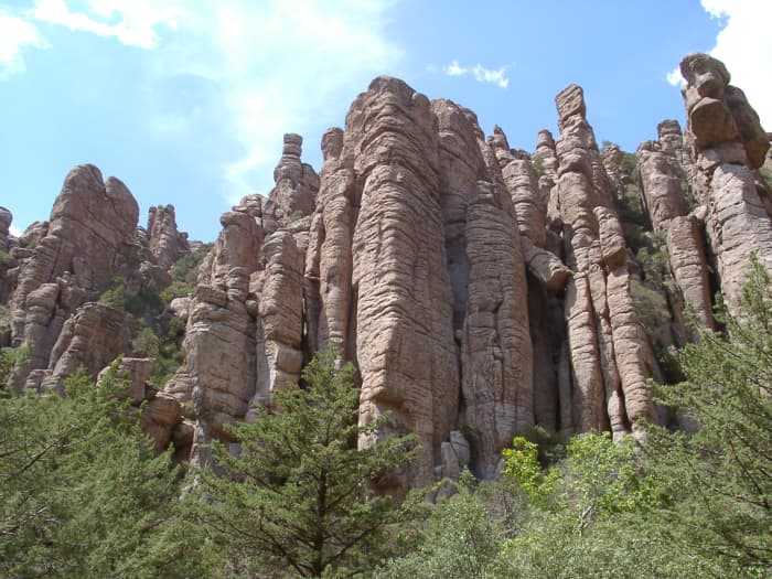 Stone columns and hoodoos stand watch like brave warriors - a fitting monument to the Apache warriors of the past.