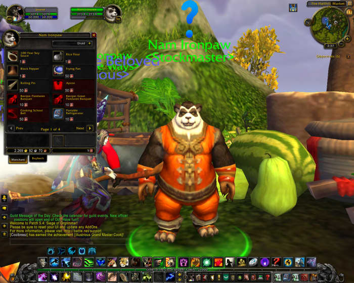 Nam Ironpaw trades players exclusive items for Ironpaw tokens earned from dailies.