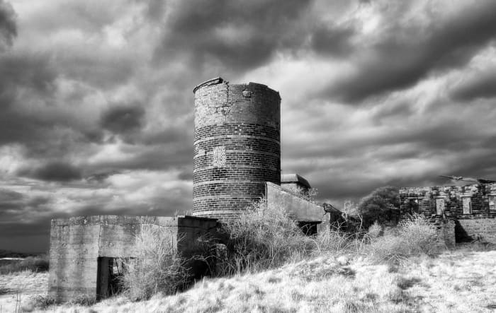 Ventilation shaft at Skelton Park Mine, north-east of Guisborough