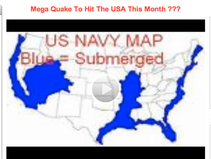 This US Navy Map shows what they expect the US to look like after the New Madrid Fault Zone adjusts, after an earthquake.