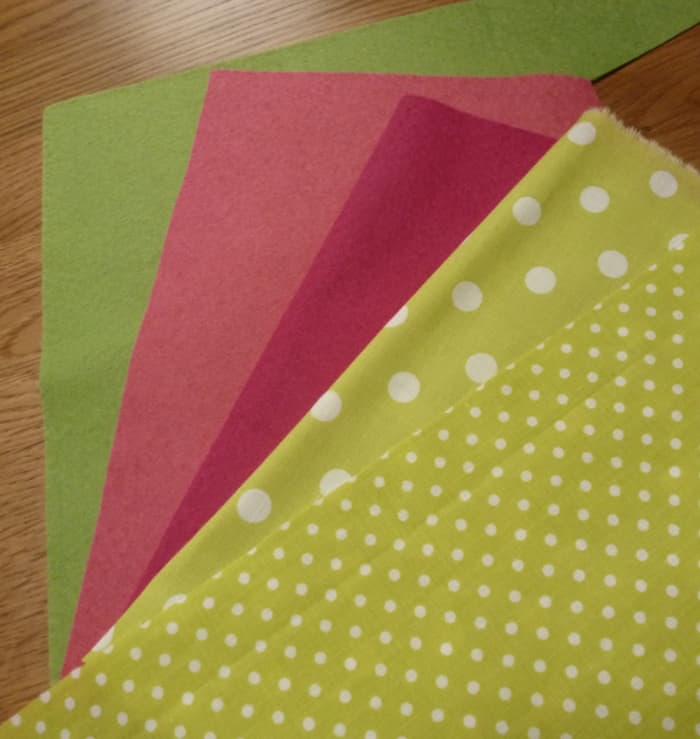 Choosing the fabrics to work together. It is easier to pick these at the start of the project.