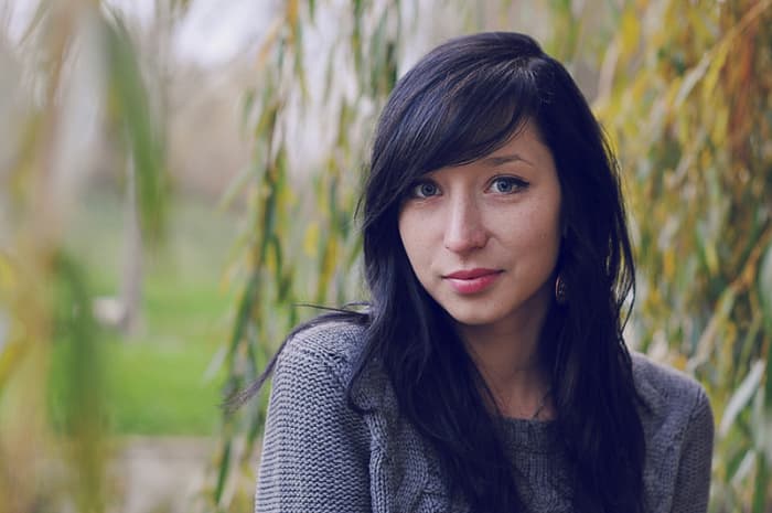 Blue-black hair matches particularly well to cool-toned features and blue eyes.