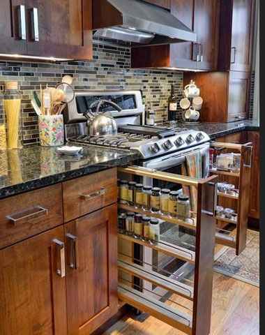 Small Kitchen Organizing Ideas | Click Pic for 20 DIY Kitchen Organization Ideas Pull-out vertical drawer.
