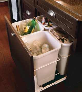 Small Kitchen Organizing Ideas | Click Pic for 20 DIY Kitchen Organization Ideas Set up a Mini Recycling Center in a Cupboard