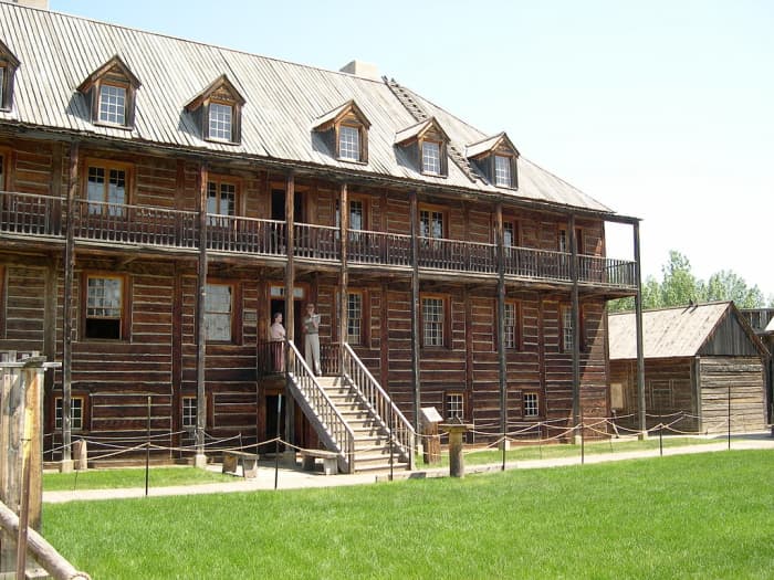 Rowand House, the largest structure at the Fort Edmonton Park.