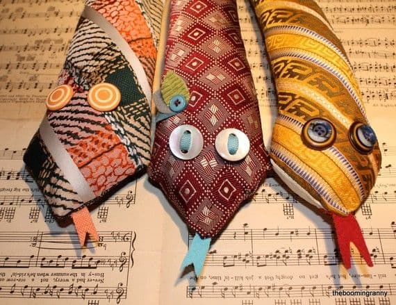 These crazy patterned Rattlesnakes slither right into your heart! Toys, draft dodgers, or decorations... Fall in love!