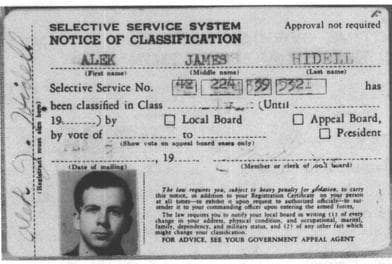 A fake I.D. with the name Alex J. Hidell found in Oswald's wallet.