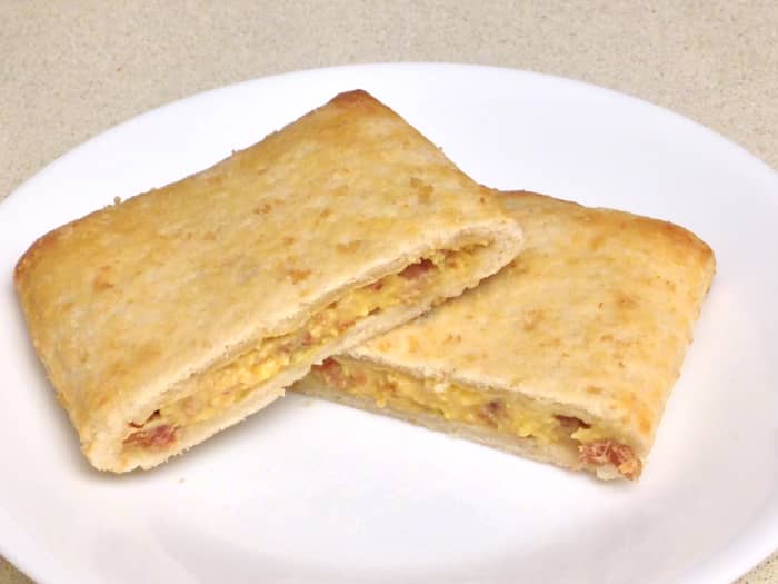 I cut open the Toastwich to see inside, but I usually put it in a sandwich bag and hold & eat.