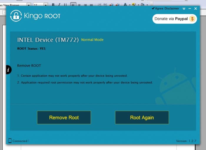 KingoROOT for whatever reason indicated that my tablet was already rooted. If it presents the same way, click the "Root Again" option.