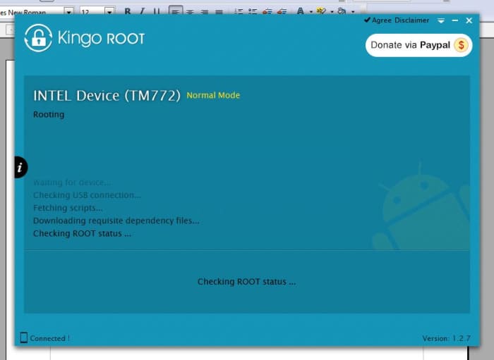 KingoROOT doing its thing, it might fail, but reboot your Apex tablet and then start over.