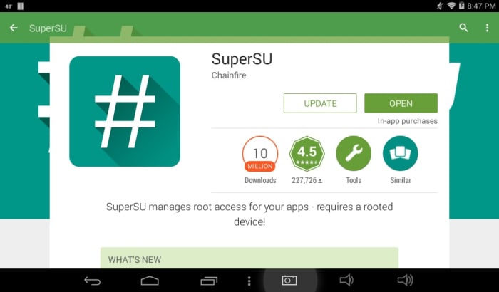 After successful rooting, go to the Play Store and search for and download SuperSU, you'll be using that app to manage root permissions with any apps you install that require root access to be granted.
