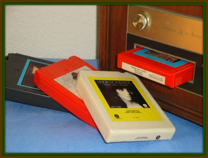 The 8 track tape is a technology of recording sound through magnetic tape that is looped and never ending.